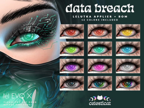 Second Life Marketplace - ☆Celesticat☆ - Data Breach Eyes [LeL Evo X